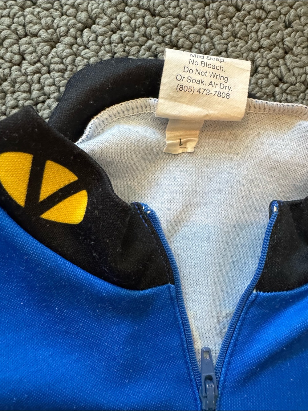 Men's Blue Athletic Zip Jersey - Bicycle Jersey